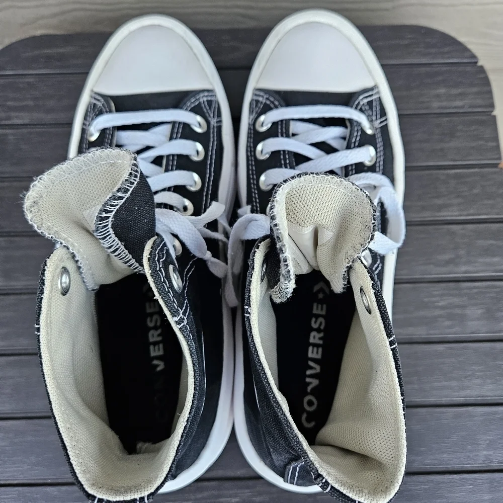 CONVERSE Chuck Taylor All Star Move Hi Black 568497C Chunky Platform Women's 9 - Picture 14 of 16